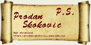 Prodan Skoković vizit kartica